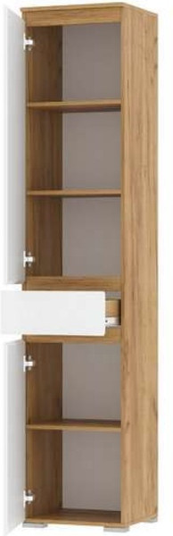 Изображение товара Шкаф-пенал Памир Гретта Д2С1Я (крафт золотой/белый)