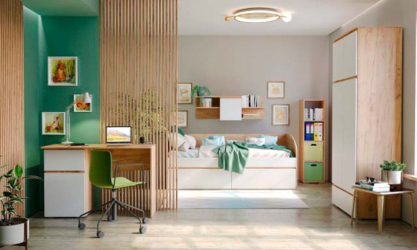 Изображение товара Письменный стол Памир Гретта 1С1Я (крафт золотой/белый)