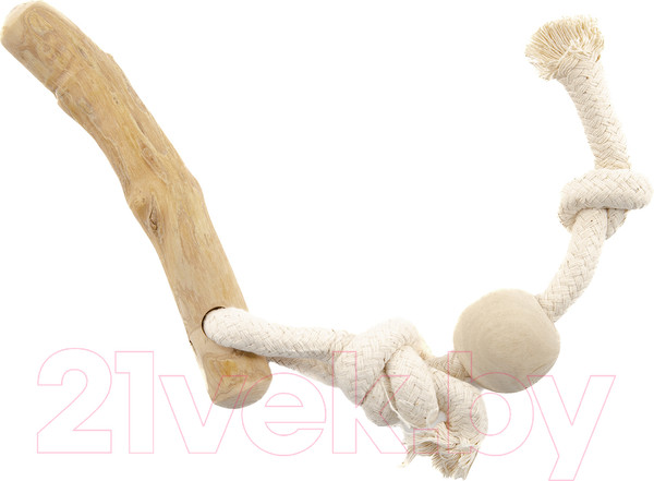 Изображение товара Игрушка для собак Coffee Wood Кофейная палка для перетягивания с шариком / TUGSTICK/CW-S