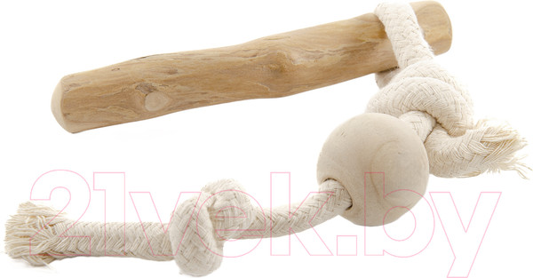 Изображение товара Игрушка для собак Coffee Wood Кофейная палка для перетягивания с шариком / TUGSTICK/CW-S