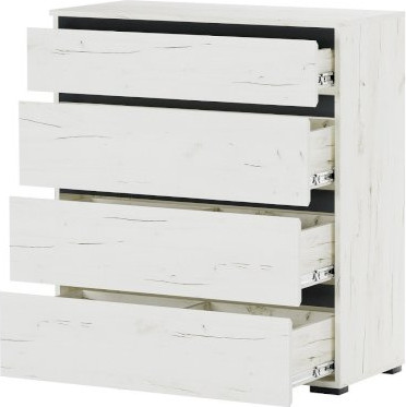 Изображение товара Комод Памир Гретта 4Я (крафт белый/антрацит)