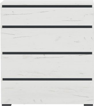 Изображение товара Комод Памир Гретта 4Я (крафт белый/антрацит)