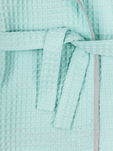 Изображение товара Халат детский Amarobaby Waffle с капюшоном / AB-OD22-WAF2502/32-122  (мятный, р.122-128)