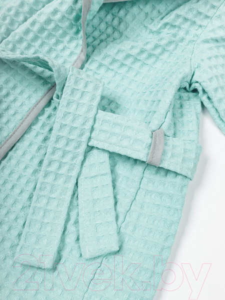 Изображение товара Халат детский Amarobaby Waffle с капюшоном / AB-OD22-WAF2502/32-122  (мятный, р.122-128)