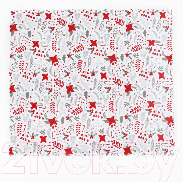 Изображение товара Скатерть Доляна Новогодние цветы 110x145 / 10389059