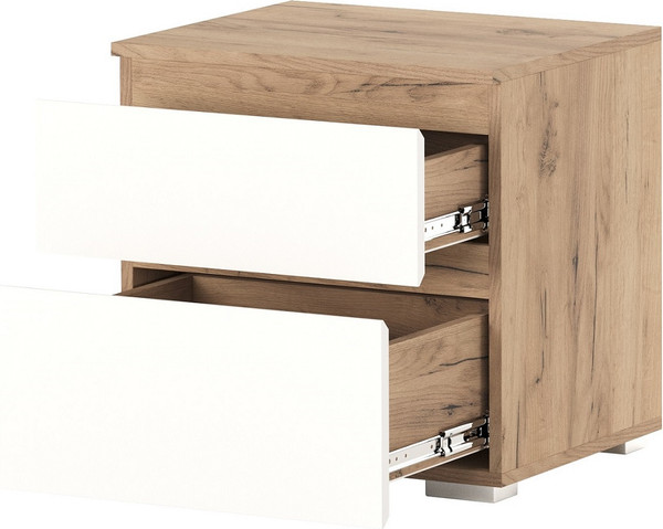 Изображение товара Прикроватная тумба Памир Гретта (крафт золотой/белый)