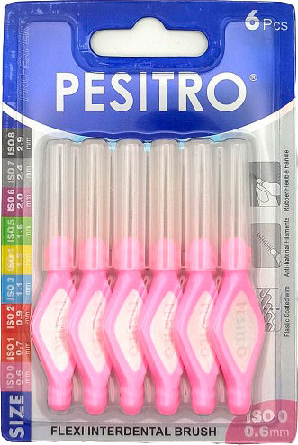 Изображение товара Ершики межзубные Pesitro ISO0 0.6мм (0.4мм, розовый)