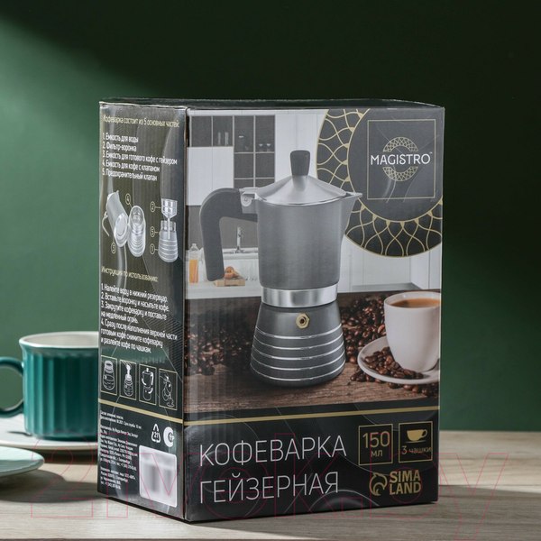 Изображение товара Гейзерная кофеварка Белбогемия Moka 29539794 / 107353