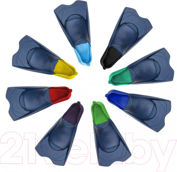 Изображение товара Ласты ZoggS Short Blade Eco Fins / 465220 (р.41/42, синий/темно-синий)