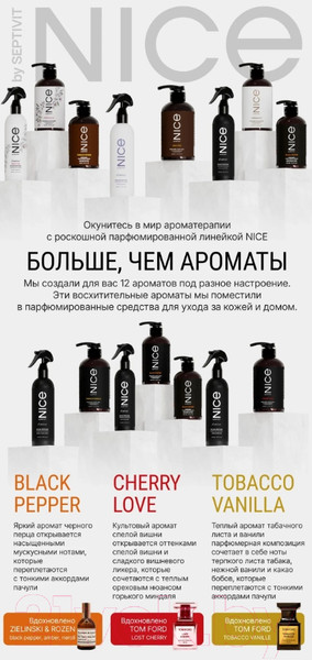 Изображение товара Спрей парфюмированный NICE by Septivit Black Pepper (300мл)