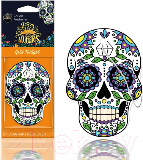 Изображение товара Ароматизатор автомобильный Aroma Car Dia de Los Muertos Gold Tatoo