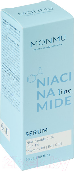 Изображение товара Сыворотка для лица Monmu с ниацинамидом 11% и цинком 1% (30г)