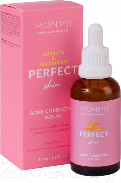 Изображение товара Сыворотка для лица Monmu Acne Corrector с каламином и ниацинамидом (50мл)
