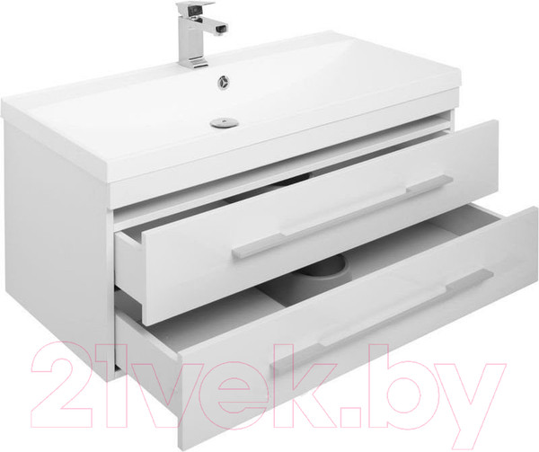 Изображение товара Тумба под умывальник Aquanet Нота New 100 / 335420 (белый глянец)