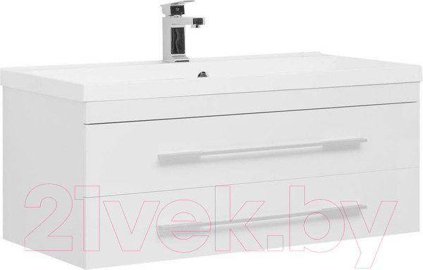 Изображение товара Тумба под умывальник Aquanet Нота New 100 / 335420 (белый глянец)
