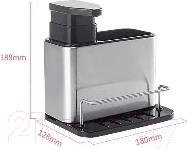 Изображение товара Дозатор моющего средства с подставкой для губки No Brand AR-G10267-006