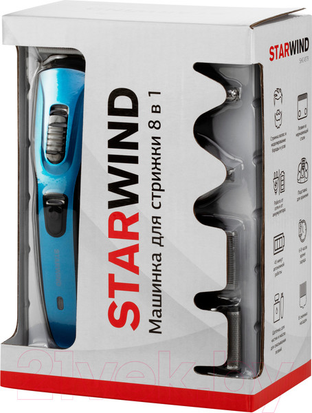 Изображение товара Машинка для стрижки волос StarWind SHC 4379 (синий/черный)