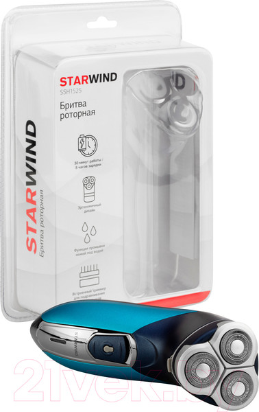 Изображение товара Электробритва StarWind SSH 1525 (голубой/черный)