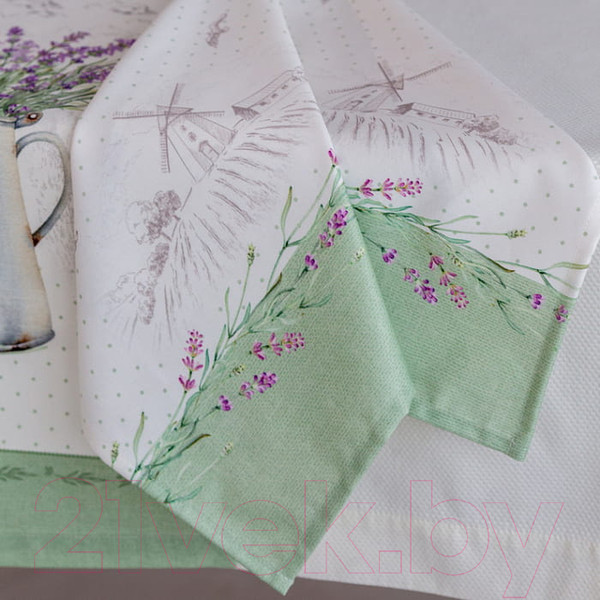 Изображение товара Дорожка на стол Listelle Лавандовое лето зеленая 311905