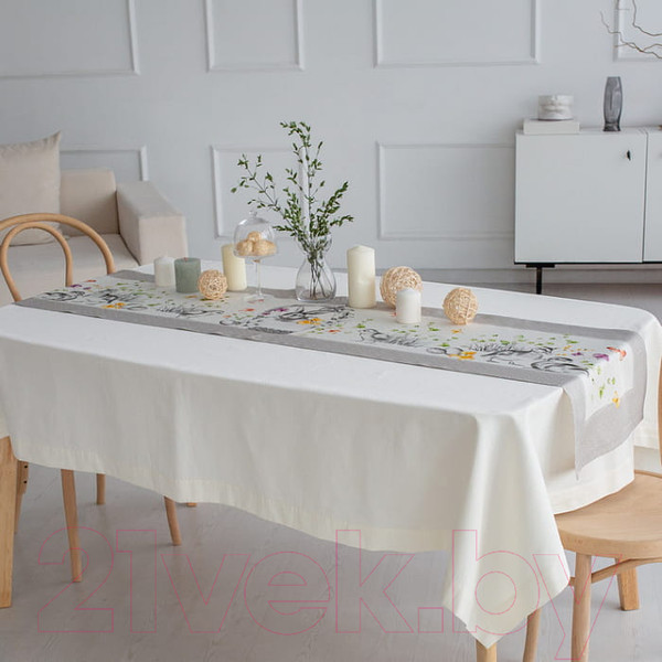 Изображение товара Дорожка на стол Listelle Соната серая 311605