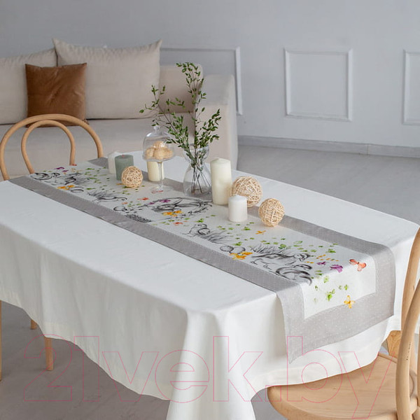 Изображение товара Дорожка на стол Listelle Соната серая 311605