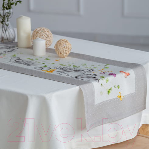 Изображение товара Дорожка на стол Listelle Соната серая 311605