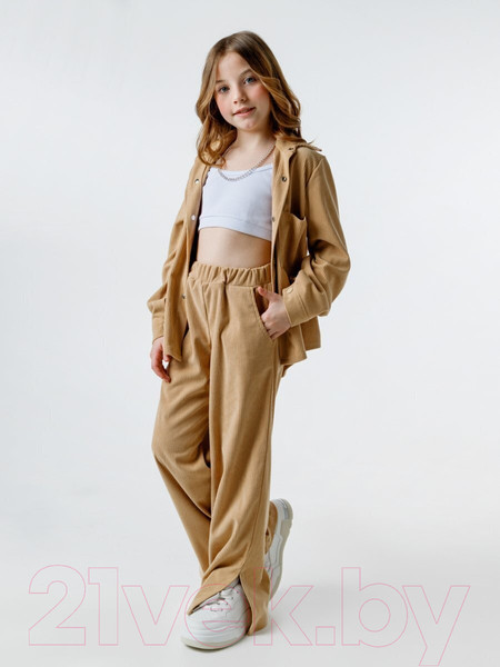 Изображение товара Штаны детские Amarobaby Wide / AB-OD23-W6/03-134  (бежевый, р.134)