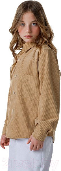 Изображение товара Рубашка детская Amarobaby Velvet / AB-OD23-V33/03-128  (бежевый, р.128)