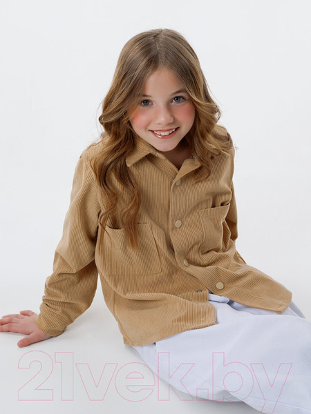 Изображение товара Рубашка детская Amarobaby Velvet / AB-OD23-V33/03-134  (бежевый, р.134)