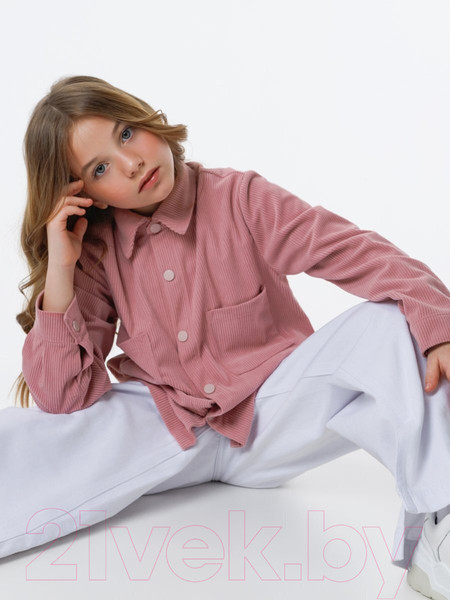 Изображение товара Рубашка детская Amarobaby Velvet / AB-OD23-V33/06-128 (розовый, р.128)
