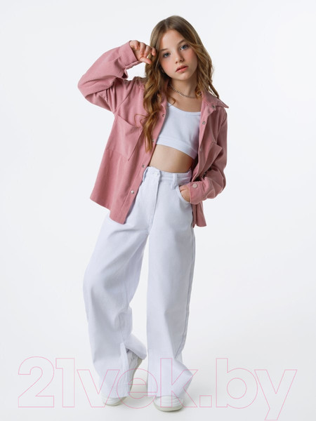 Изображение товара Рубашка детская Amarobaby Velvet / AB-OD23-V33/06-134  (розовый, р.134)