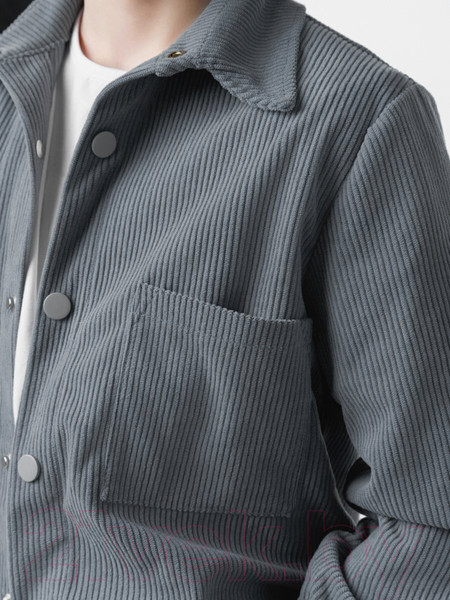 Изображение товара Рубашка детская Amarobaby Velvet / AB-OD23-V33/44-128  (серый/голубой, р.128)