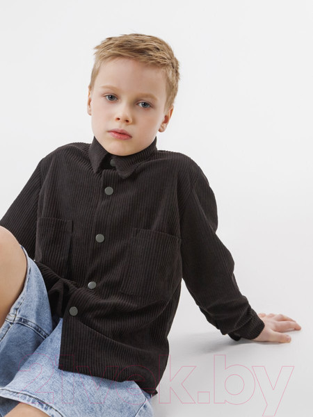 Изображение товара Рубашка детская Amarobaby Velvet / AB-OD23-V33/09-122  (черный, р.122)