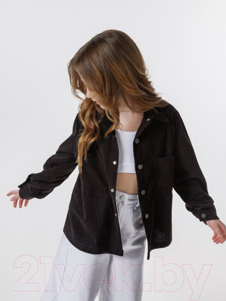 Изображение товара Рубашка детская Amarobaby Velvet / AB-OD23-V33/09-122  (черный, р.122)