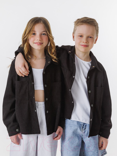 Изображение товара Рубашка детская Amarobaby Velvet / AB-OD23-V33/09-122  (черный, р.122)