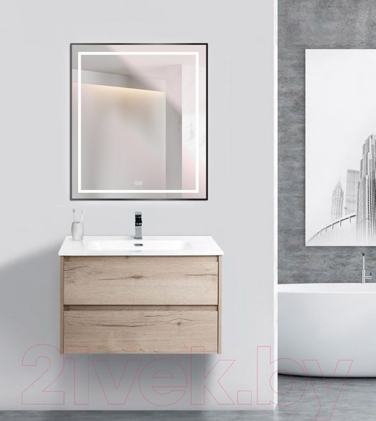 Изображение товара Зеркало BelBagno SPC-KRAFT-700-800-LED-TCH-WARM-NERO