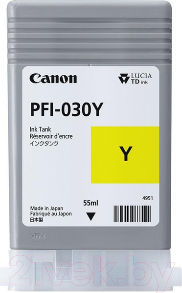 Изображение товара Картридж Canon PFI-030Y (3492C001)