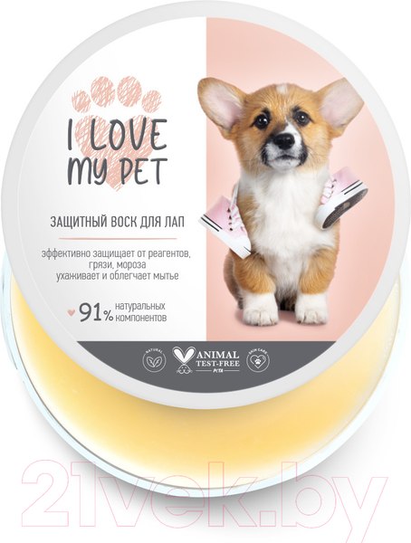 Изображение товара Средство для ухода за лапами животных I Love My Pet Защитный воск (150мл)