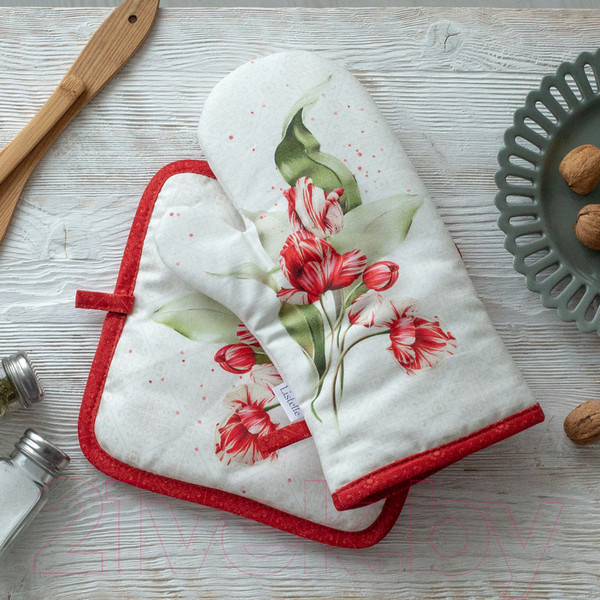 Изображение товара Набор прихваток Listelle Алые тюльпаны 7141201/203