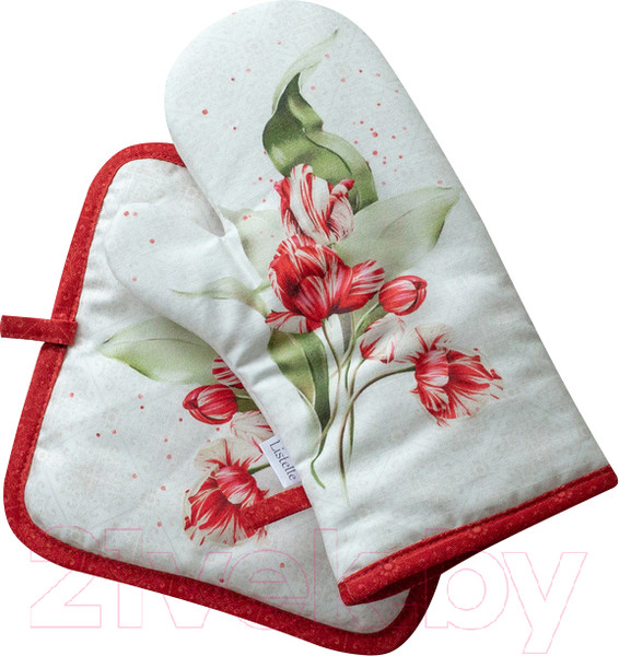 Изображение товара Набор прихваток Listelle Алые тюльпаны 7141201/203