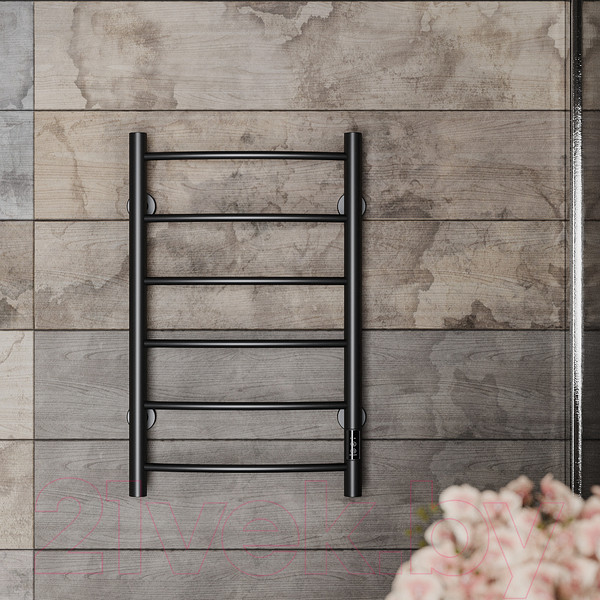 Изображение товара Полотенцесушитель электрический Roxen Santi BK-109AW-6T / 11030-4365B (черный)