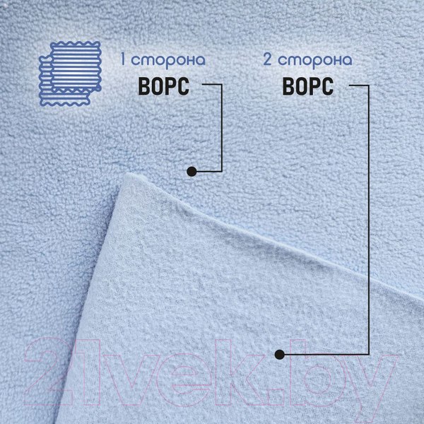 Изображение товара Ткань для творчества Sentex Флис двухсторонний 50x50 (голубой)