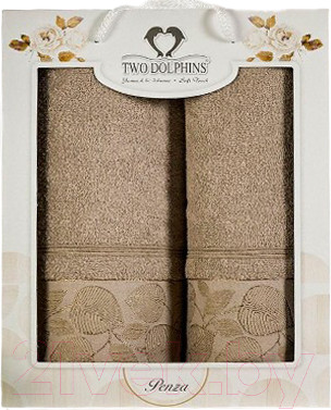 Изображение товара Набор полотенец Two Dolphins Penza 11800 (2шт, серый/коричневый)