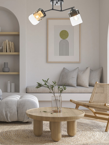 Изображение товара Потолочный светильник Aitin-Pro НПБ 02-2x60-101 / K2117/2 (черный/хром)