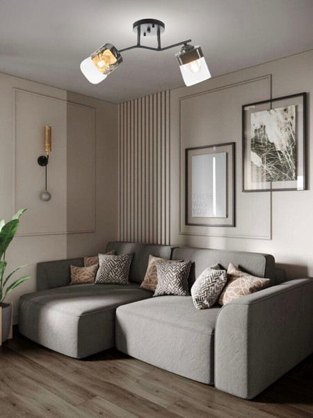 Изображение товара Потолочный светильник Aitin-Pro НПБ 02-2x60-101 / K2117/2 (черный/хром)