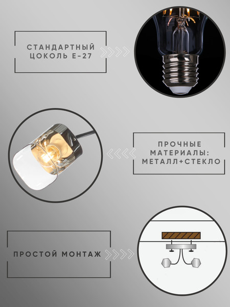 Изображение товара Потолочный светильник Aitin-Pro НПБ 02-2x60-101 / K2117/2 (черный/хром)