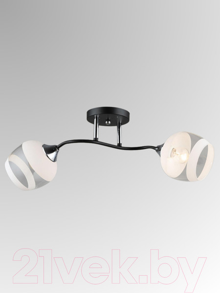 Изображение товара Потолочный светильник Aitin-Pro НПБ 02-2x60-101 / K2132/2 (черный/хром)