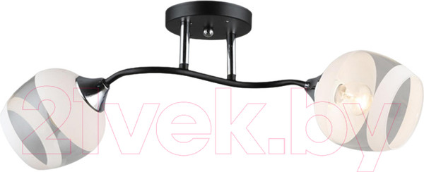 Изображение товара Потолочный светильник Aitin-Pro НПБ 02-2x60-101 / K2132/2 (черный/хром)