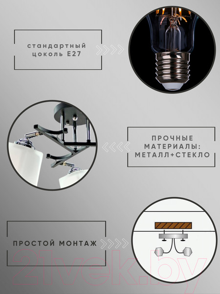 Изображение товара Спот Aitin-Pro НПБ 02-3x60-101 / N5488/3 (черный/хром)