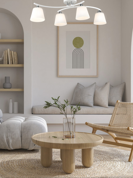 Изображение товара Люстра Aitin-Pro НПБ 02-4x60-101 / N5951/4 (белый/хром)